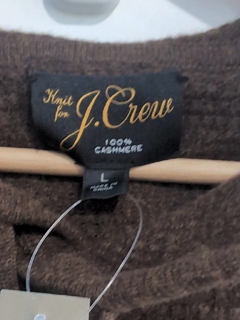 J. Crew New Men's Cashmere Waffle-knit Hooded Sweater Chocolate Brown Size Large